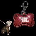 5 Day Custom Red LED Dog Bone Pet Safety Light